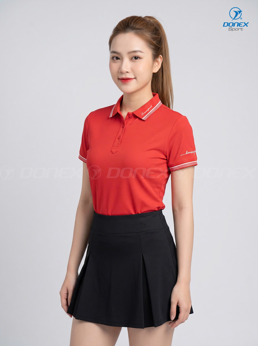 Áo thể thao nữ AC-3856 Đỏ phối trắng